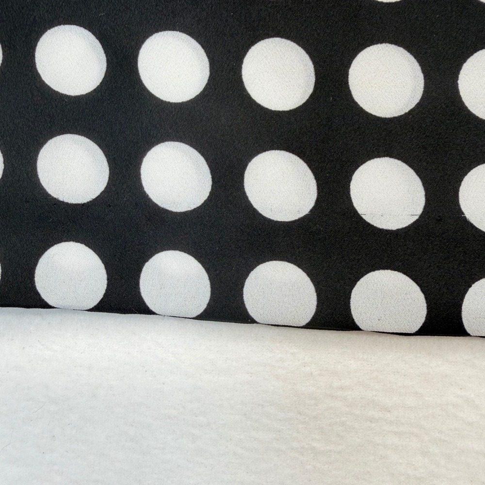 J.CREW Blouse Womens XS Black Polka Dot Short Sleeve Keyhole Back Top - Picture 7 of 10